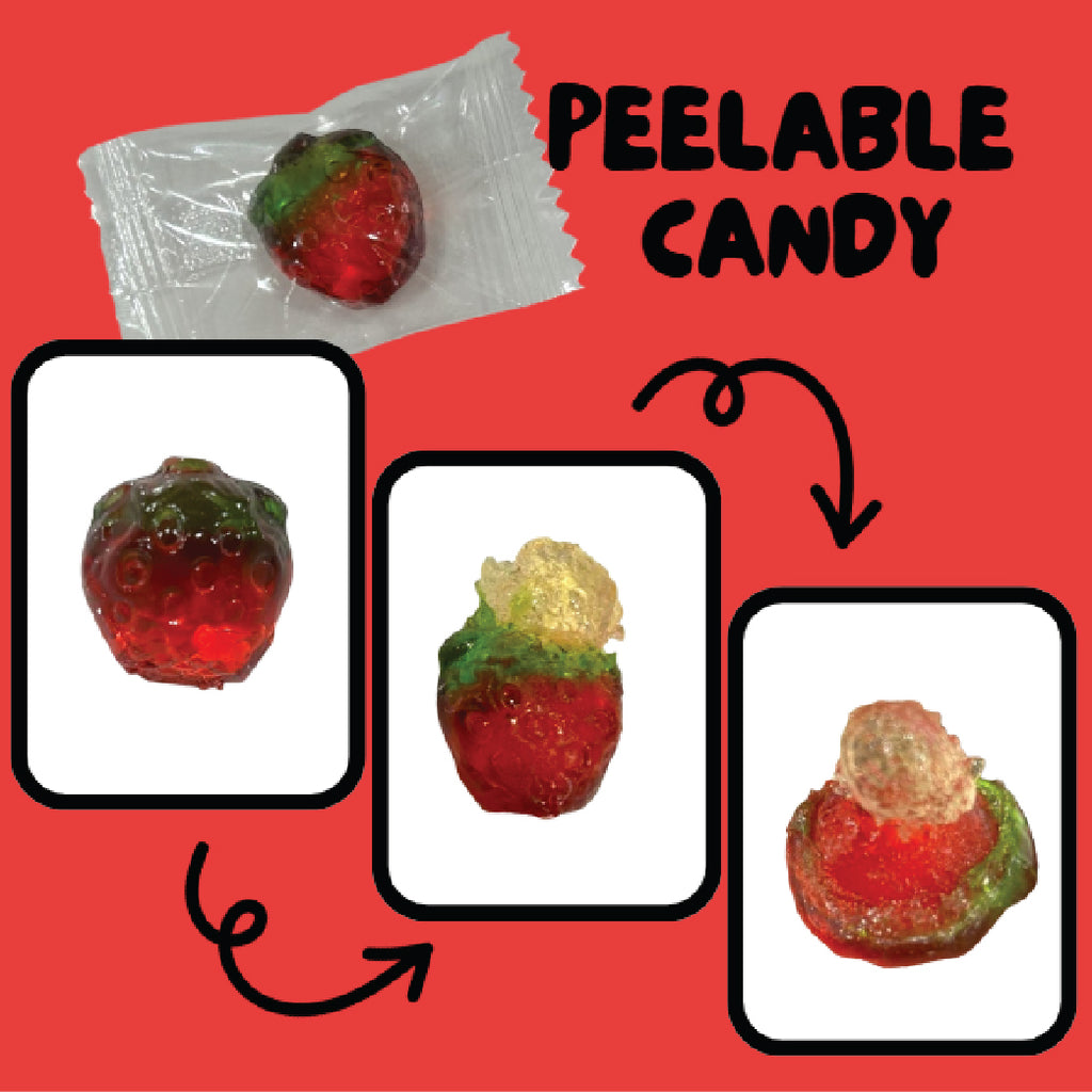 peeled Strawberry gummy candy 120g