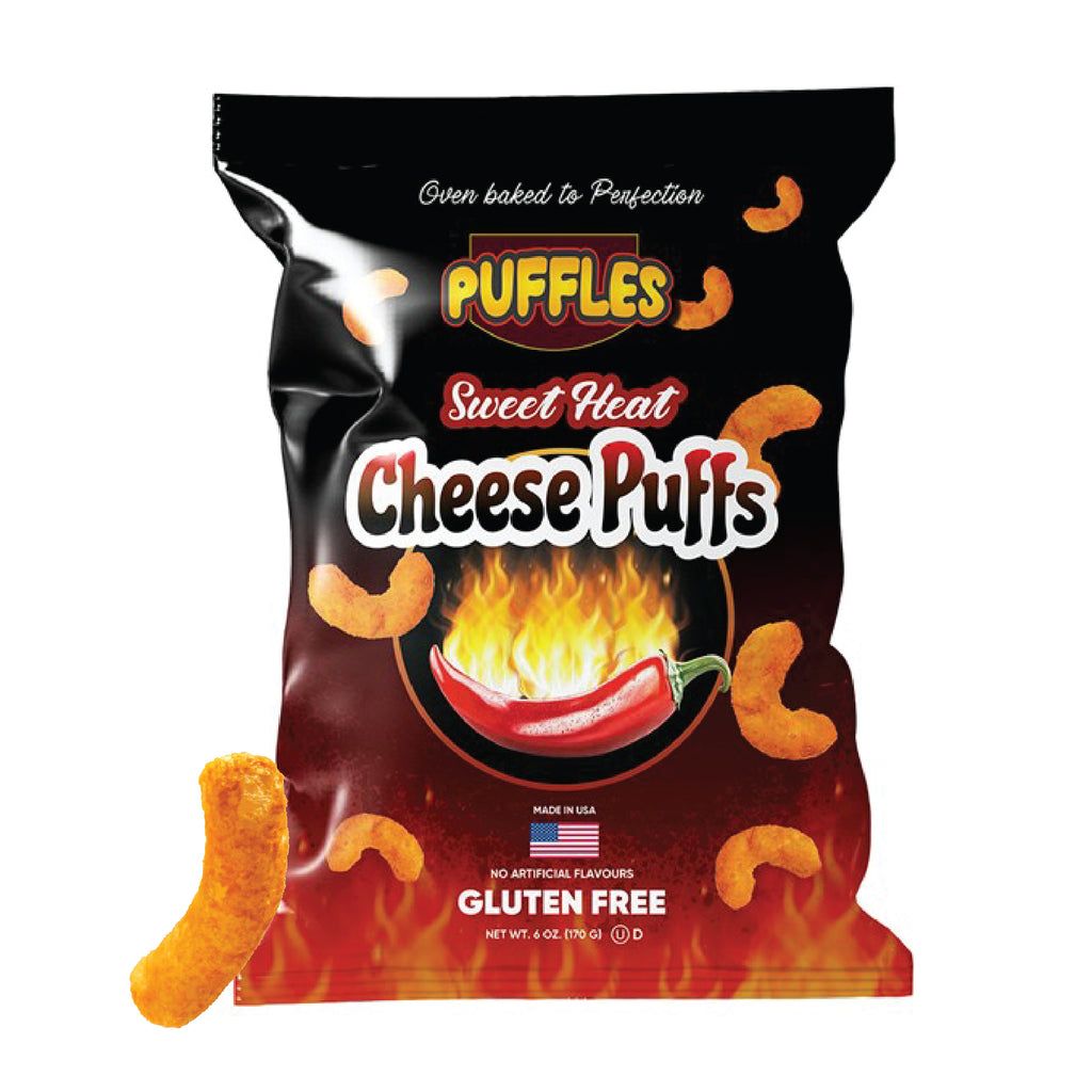 PUFFLES Gluten free Sweet Heat Cheese Puffs Snack (170g)-MayDay Mall