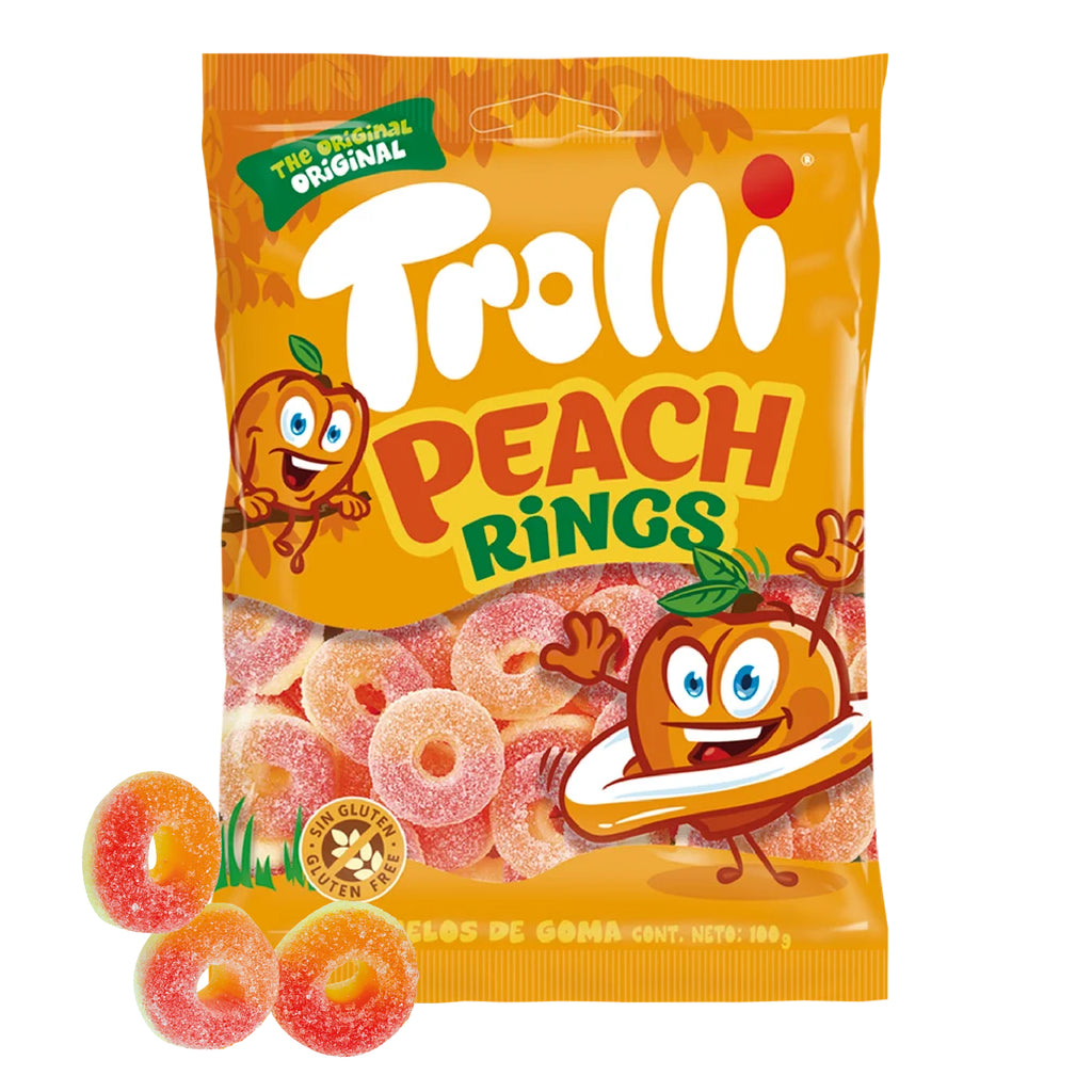 Trolli Spain Peach Rings 100g-MayDay Mall