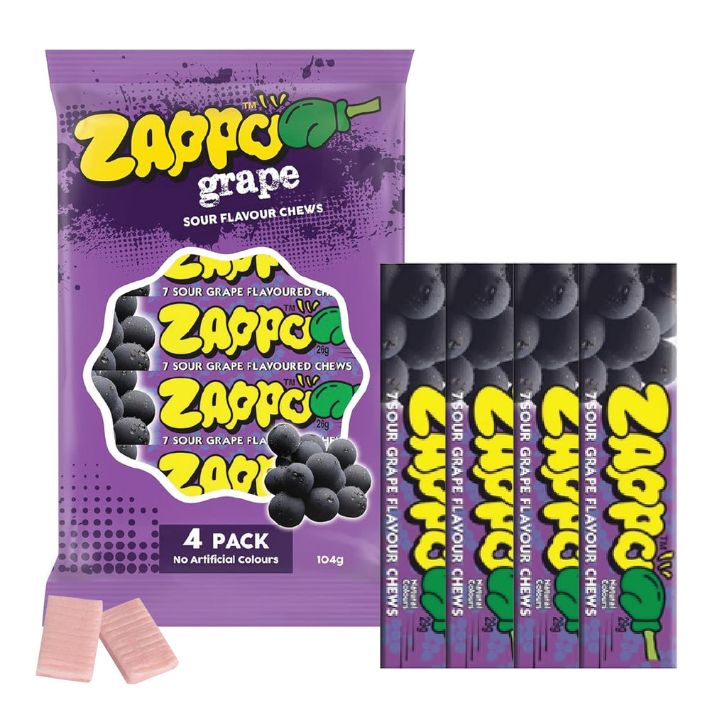 Zappo Multi 4 Pack Sour Grape Flavour (104g)-MayDay Mall